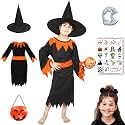 Sarvda Halloween Dress | Costume and Accessories | For Girls and Boys | Kids &amp; Adults | Haunted Horror Theme Party Vampire Witch Ghost Skeleton Draculla Zombie Pumpkin Scary Cosplay Dress