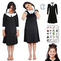 Sarvda Halloween Dress for Girls | Inspired Character Dress | Stylish Dress with Scary Teeth | Makeup Tattoo Scars Wounds | Haunted Witch Costume |