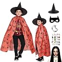 Sarvda Halloween Dress | Costume and Accessories | For Girls and Boys | Kids &amp; Adults | Haunted Horror Theme Party Vampire Witch Ghost Skeleton Draculla Zombie Pumpkin Scary Cosplay Dress