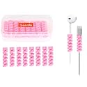 Sarvda Spiral Charging Cable Protector | Highly Flexible Silicone USB Charging Data Cable Protector | Cord Protective Cable Cover Suit for All Phones (Pink Cable Protector, 8)