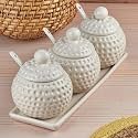 SASASA Ceramic Condiments Container Set 2 with