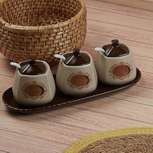 SASASA Ceramic Condiments Container set of 3