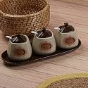 SASASA Ceramic Condiments Container set of 3