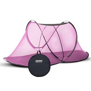 mosquito net for single bed with base cloth  foldable machardani lightweight tent type  polyester strong masari mesh  portable kosu valai strong amp durable  bed net adult size 4x6 ft pink