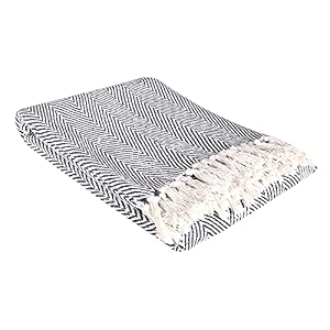 sashaa world chevron throw blanket throw blanket for living roomsofa and bed room  navy and white throw blanket  130x180 cm pack of 1