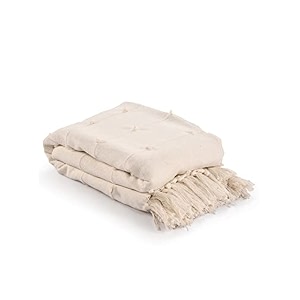 sashaa world cotton throw bedcover super soft amp breathable  throw for living room sofa bed chair picnic amp used for gift  natural throw blanket pack of 1 200l x180w cms