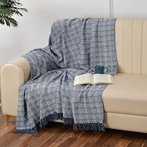 sashaa world soft herringbone throw blanket  used both indoor and outdoor blanket for living room sofa bed amp chair  navy throw blanket pack of 1 180 x130 cm