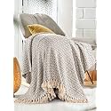 SASHAA WORLD Soft Throw Blanket | Used Both Indoor and Outdoor |Blanket for Living Room, Sofa, Bed &amp; Chair | Grey Throw Blanket| Pack of 1, 180 x130 cm, Cotton| Reversible