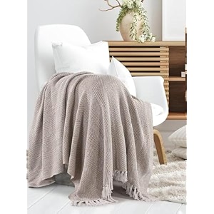 sashaa world striped chevron throw blanket  throw for living room sofa bedroom amp chair  grey throw blanket  180 x 130 cm pack of 1