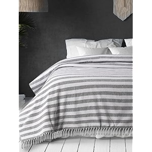 sashaa world striped cotton throw bedcover super soft amp breathable throw blanket blackwhite