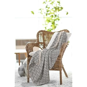 sashaa world zig-zag patterned black ivory woven throw  ideal for living room sofa bed and chair  130x180 cm