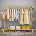 Sasimo 1 Door 2 Shelf Open Coat clothes hanger stand PP Carbon Steel Collapsible Wardrobe