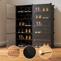 Sasimo 12-Shelf-6-Door Plastic Cubort Shoe Rack Plastic