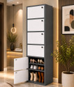 Sasimo 6-Door 11-Shelf Engineered Wood Shoe RackShoe