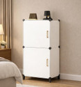 Sasimo 6-Shelf-2-Door Plastic Cubort Shoe Rack Plastic