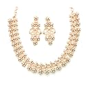 Sasitrends Traditional American Diamond Jewellery Set for Women and Girls | Rosegold Rhodium Silver Plated AD Necklace Set for Women | Anniversary Gift for Wife and Birthday Gift for Girls and Women
