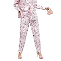 SASSAFRAS Women39s Satin Floral Darted Pants