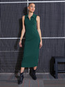 SASSAFRAS Women Bodycon Green Below Knee Dress