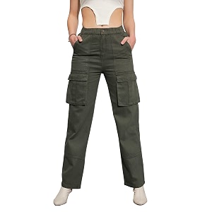 Sassafras Women Box Pocket Cargo Jeans