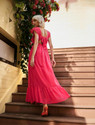 SASSAFRAS Women Maxi Pink Full Length Dress