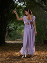 SASSAFRAS Women Maxi Purple Full Length Dress
