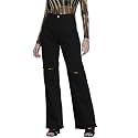 Sassafras Womens Distressed Slim Fit Slit 
