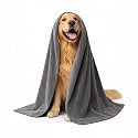 Sassoon | Dog Towels for Drying Dogs | Large Pet Towels for Dogs | Towels for Dog | Towels For Cats | Ultra Soft, Super Absorbent, Microfiber, Machine Washable and Quick Drying - Pack of 1 (Grey)