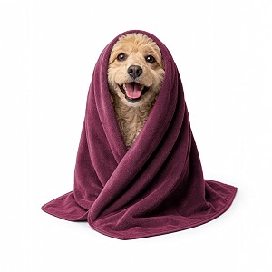 sassoon small pet towels  ultra soft amp microfiber  quick drying  machine washable  color - chestnut pack of 2