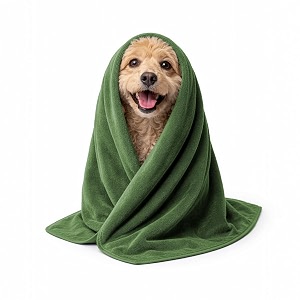 sassoon small pet towels  ultra soft amp microfiber  quick drying  machine washable  colour - green pack of 2