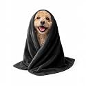 Sassoon Small Pet Towels | Ultra Soft & Microfiber | Quick Drying | Machine Washable | Color - Black (Pack of 2)