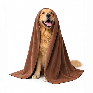 sassoon  dog towels for drying dogs  large pet towels for dogs  towels for dog  towels for cats  ultra soft super absorbent microfiber machine washable amp quick drying - pack of 1 peanut