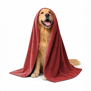 sassoon  dog towels for drying dogs large pet towels for dogs  towels for dog  towels for cats  ultra soft super absorbent microfiber machine washable amp quick drying - pack of 1 crimson