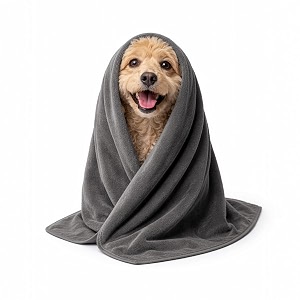 sassoon small pet towels  ultra soft amp microfiber  quick drying  machine washable  colour - grey pack of 2