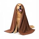 Sassoon | Dog Towels for Drying Dogs | Large Pet Towels for Dogs | Towels for Dog | Towels For Cats | Ultra Soft, Super Absorbent, Microfiber, Machine Washable &amp; Quick Drying - Pack of 1 (Peanut)