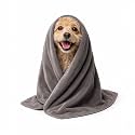 Sassoon Small Pet Towels | Ultra Soft &amp; Microfiber | Quick Drying | Machine Washable | Colour - Sandstone (Pack of 2)