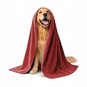 Sassoon | Dog Towels for Drying Dogs |Large Pet Towels for Dogs | Towels for Dog | Towels For Cats | Ultra Soft, Super Absorbent, Microfiber, Machine Washable &amp; Quick Drying - Pack of 1 (Crimson)