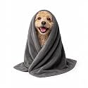 Sassoon Small Pet Towels | Ultra Soft &amp; Microfiber | Quick Drying | Machine Washable | Colour - Grey (Pack of 2)