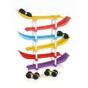 4-Level Ramp Racer Car Toy Racing Track for Kids Colorful Gravity Slide with 4 Mini Cars,Fun &amp; Educational Toy for Toddlers Aged 1 to 3 Years Birthday Gift for Boys &amp; Girls (6-Ramp-4-Cars)