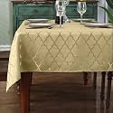 SASTYBALE Autumn Gold Champagne Jacquard Tablecloth 60"x102" Rectangle