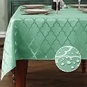 SASTYBALE Jacquard Tablecloth, Rectangle 60" x 120", Sage Green
