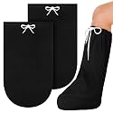 Sasylvia 2 Pcs Cast Sock Cover for Foot Leg Cast Sock, 21 Inch, Black