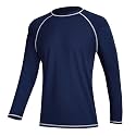 Satankud Men's Swim Shirts Rashguard Sun Shirt UPF 50+ UV Sun Protection Outdoor Long Sleeve T-Shirt Swimwear