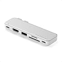 Satechi 6-in-2 USB-C Snap Hub, 4K/60Hz HDMI, for MacBook Neo, Silver
