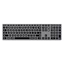 SATECHI Slim X3 Bluetooth Backlit Keyboard with Numeric Keypad – Illuminated Keys &amp; Multi-Device Sync – for M2/ M1 MacBook Pro/Air, M2/ M1 iPad Pro/Air, M2 Mac mini, iMac M1 (Space Grey)