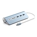 Satechi USB-C Combo Hub for Desktop - USB-A 3.0 Data Ports &amp; Micro/SD Card Readers - for M2/ M1 MacBook Pro/Air, M2/ M1 iPad Pro/Air, M2 Mac mini, iMac M1 (Blue)