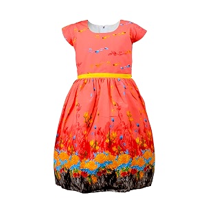 Sathiyas Girls 100 Cotton Floral Printed Gowns