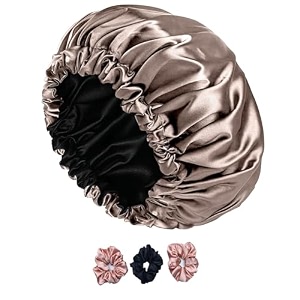 satin bonnet silk hair bonnet for sleeping satin bonnet for hair bonnets for women silk bonnet for natural hair for shower cap apricot
