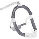 Satin CPAP Strap Covers, CPAP Mask Cover to Fit CPAP Airfit F30i Headgear, Universal and Comfort CPAP Hair Protector for Women, CPAP Headgear Strap Covers for Reducing Red Marks (Gray)