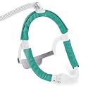 Satin CPAP Strap Covers, CPAP Mask Cover to Fit CPAP Airfit F30i Headgear, Universal and Comfort CPAP Hair Protector for Women, CPAP Headgear Strap Covers for Reducing Red Marks (Peacock Blue)