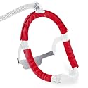 Satin CPAP Strap Covers, CPAP Mask Cover to Fit CPAP Airfit F30i Headgear, Universal and Comfort CPAP Hair Protector for Women, CPAP Headgear Strap Covers for Reducing Red Marks (Red)